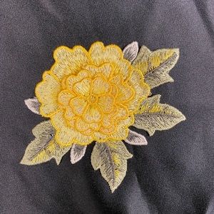 Yellow appliqué rose